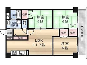 京都府京都市右京区太秦安井一町田町（賃貸マンション3LDK・1階・66.01㎡） その2