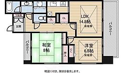 ハイランドコート錦 4階2LDKの間取り