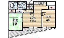 エル・カーサー 3階2LDKの間取り