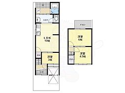 JR山陰本線 花園駅 徒歩13分の賃貸一戸建て 1階3LDKの間取り