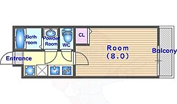 Alivio　APM 1階1Kの間取り