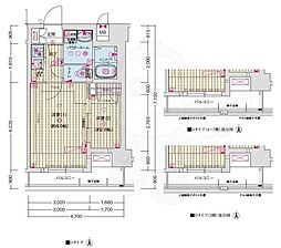 Asclaire京都西院 3階2Kの間取り