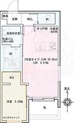 REGALEST五条大宮 3階1LDKの間取り