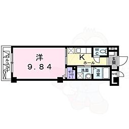 La・KIYAMIYASSO 3階1Kの間取り