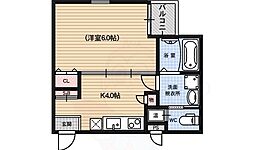 ウインドベル芦刈山 5階1Kの間取り