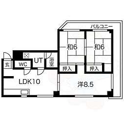 シャトル松尾 3LDKの間取図画像