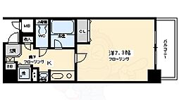 ベラジオ五条烏丸 1Kの間取図画像