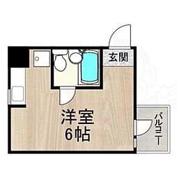 リエス東堀川 ワンルームの間取図画像
