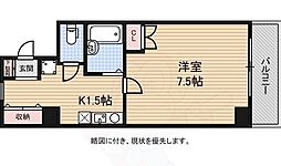 富士ラビット七条館 1Kの間取図画像
