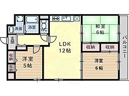 ビューテラス桂南 3LDKの間取図画像