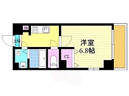 ビラ・アペックス京都和 1Kの間取図画像