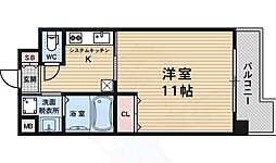 ヴァンボヌール 1Kの間取図画像