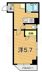 オルティー 1Kの間取図画像