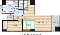 パインフィールド七条 2LDKの間取図画像