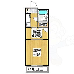 Requie智恵光院 1DKの間取図画像