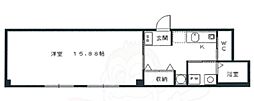 雪月花ビル 1Kの間取図画像