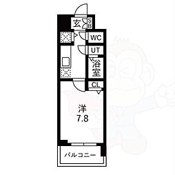ファステート京都洛南エリーゼ 1Kの間取図画像
