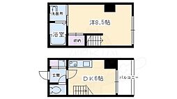 Y'sFlats西陣 1DKの間取図画像