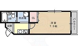ビバ丸太町 1Kの間取図画像