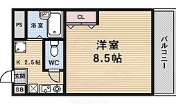 アスティ 1Kの間取図画像