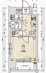 ベラジオレガシー京都西七条 1Kの間取図画像