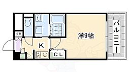 APEX京都御所西 1Kの間取図画像