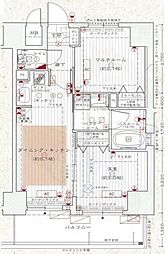 エステムプラザ京都聚楽第粋邸 1SLDKの間取図画像