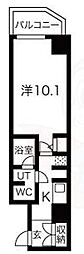 SWISS京都堀川WEST 1Kの間取図画像