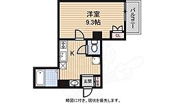 カーサ・ヴェルデ高辻 1Kの間取図画像
