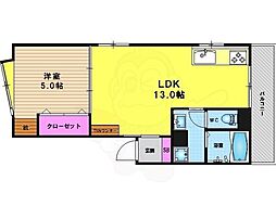 メゾン澤田 1LDKの間取図画像