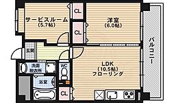 ベリエ茶五 2LDKの間取図画像