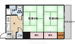 小笹マンション 2Kの間取図画像