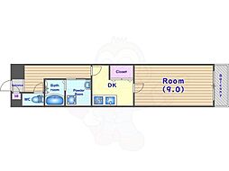 ソフィア円町 1Kの間取図画像