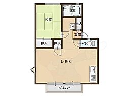 ウインディア加茂川A 2DKの間取図画像