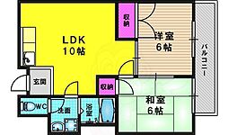 グランドハイツドリーム 2LDKの間取図画像