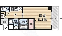 イクスピリオド五条 1Kの間取図画像