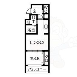 MJC京都西大路2 1LDKの間取図画像