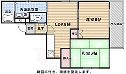 ヴィラツインクル 2LDKの間取図画像
