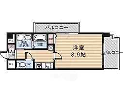 フォース三条 1Kの間取図画像