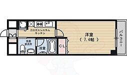 アーバンフラッツ四条西洞院 1Kの間取図画像