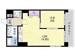 5S京都五条 1LDKの間取図画像