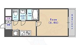 RESIDIA京都駅前 1Kの間取図画像