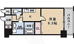 アスヴェル京都外大前 1Kの間取図画像
