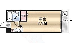 フラッツ太秦 1Kの間取図画像