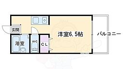 ミナレット八条 1Kの間取図画像
