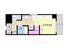 デトム・ワン烏丸二条 1Kの間取図画像