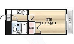 ルピエ四条 1Kの間取図画像