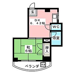 パークサイド7 1DKの間取図画像