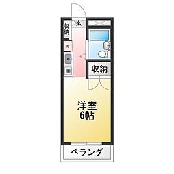 アルバコーポ ワンルームの間取図画像