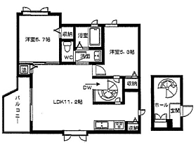 アイランドガーデンA 201 ｜ 神奈川県横浜市金沢区乙舳町10-32（賃貸アパート2LDK・2階・68.72㎡） その2